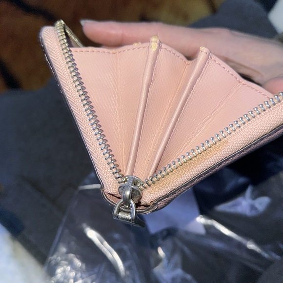 Coach pink long wallet with silver hardware signature monogram brown lined ๐ - Picture 11 of 12